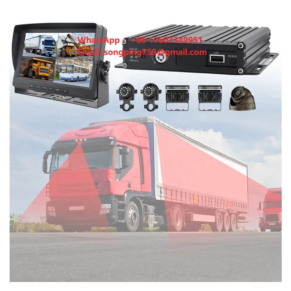 4G GPS Wifi Security Mobile Dvr 360 Bird View Cmera System for Truck Car 1080P Reverse Backup Monitor Display Screen Dash Cam