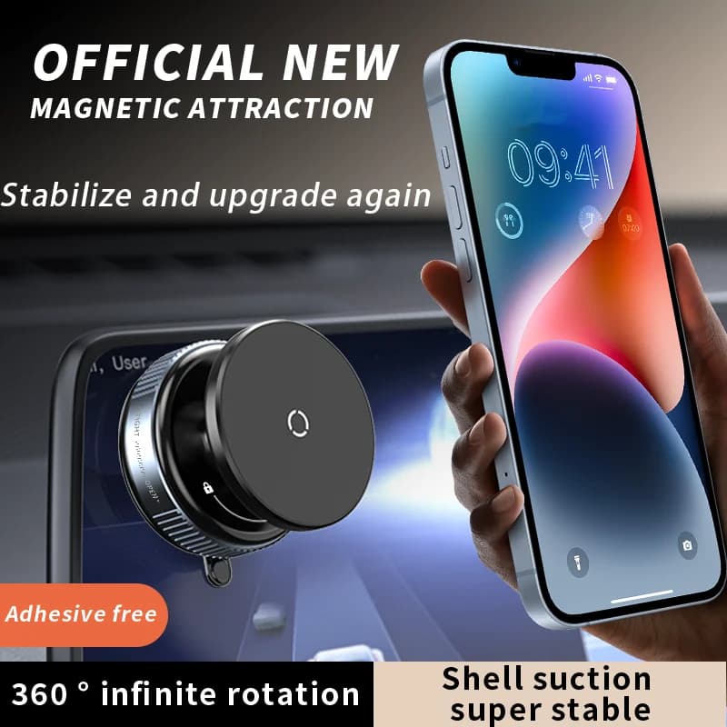 K009 Supporto per telefono per auto Ventosa meccanica a vuoto Staffa ad adsorbimento magnetico forte per supporto di navigazione per auto da cucina in palestra