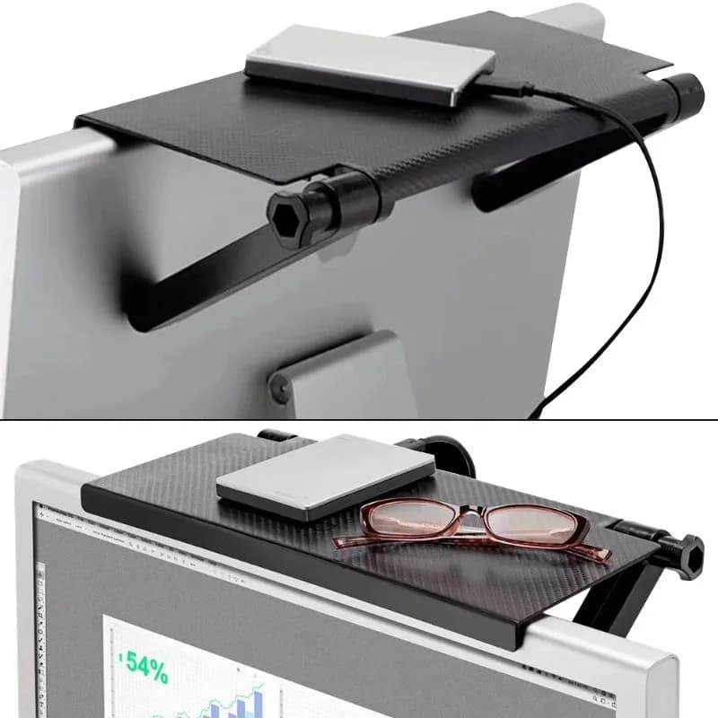 TV Top Shelf Adjustable Storage Stand Space Saver Frame For Monitor Router Set Top Box Home Office Electronic Organizer Holder