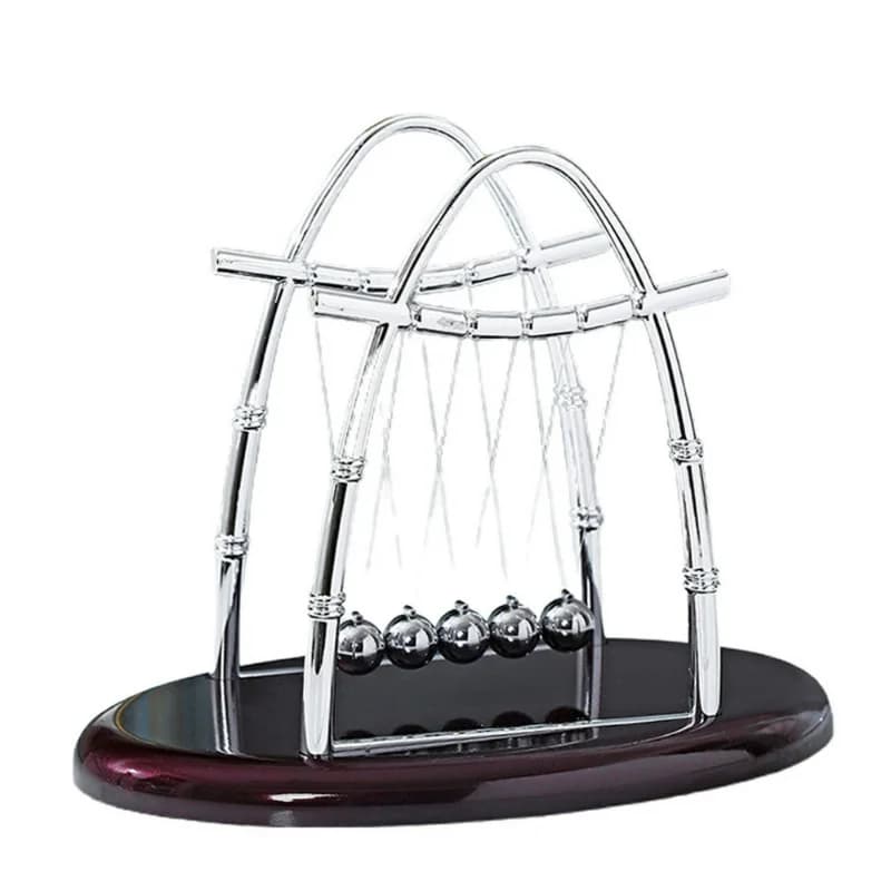 Divertente ornamento da tavolo creativo sfera a pendolo in metallo Newtons fisica scienza artigianale educativo palla di equilibrio in acciaio giocattolo regalo di ragazzo