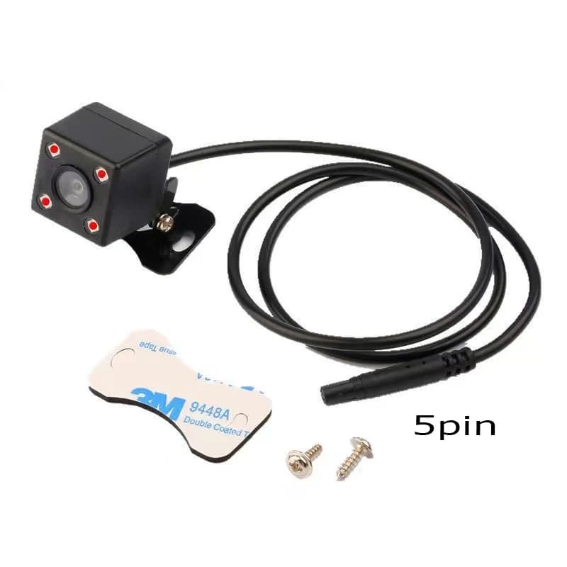 Telecamera posteriore dashcam universale a 5 pin Obiettivo posteriore HD Immagine posteriore astern Visione notturna a infrarossi impermeabile