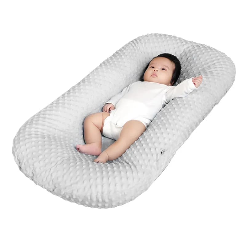 Only Cover Ultra Soft Removable Baby Nest Bed Cover Solid Color Newborn Slipcover Lounger Cover Sleeping Pad Flat Sheet for Crib