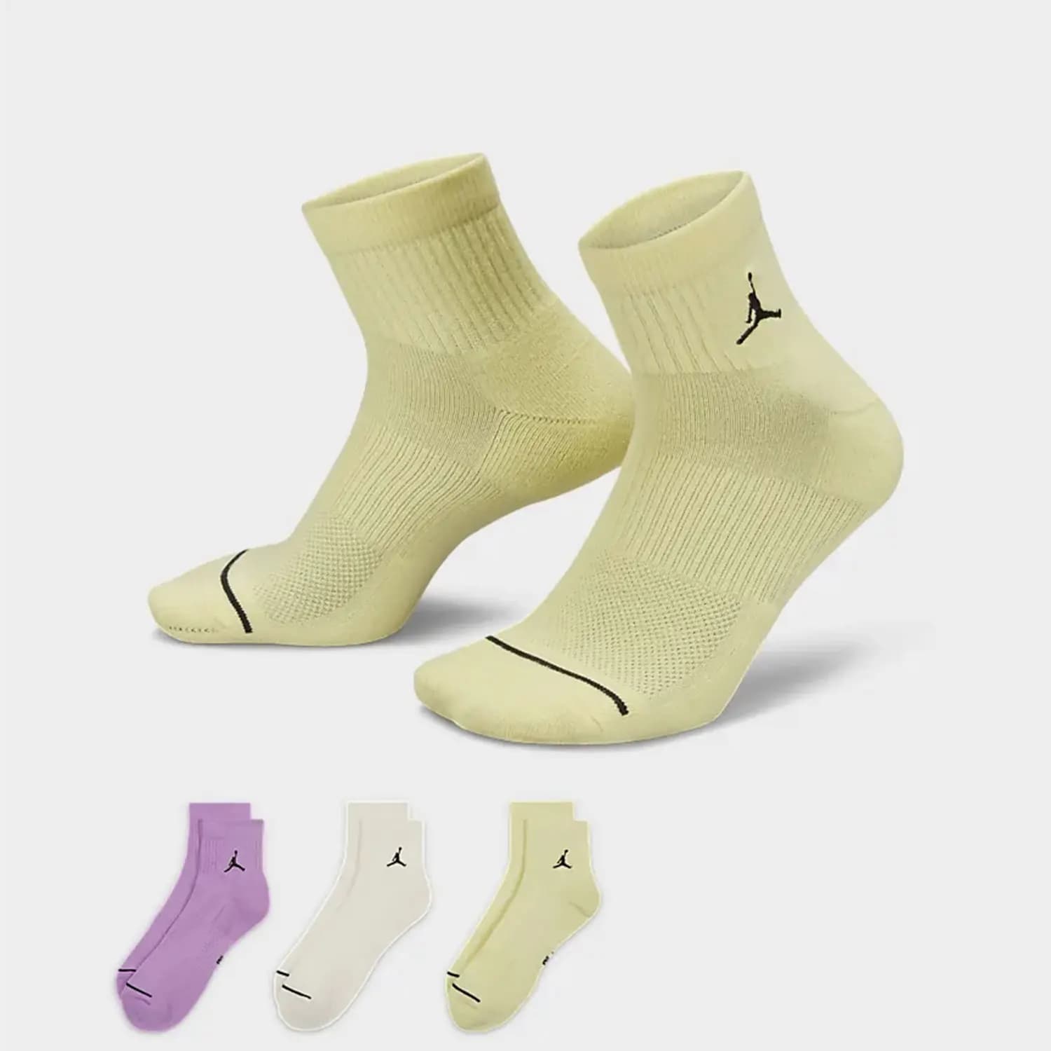 Nike Genuine JORDAN Men's and Women's Breathable Sports Socks Three Pair Set DX9655-908