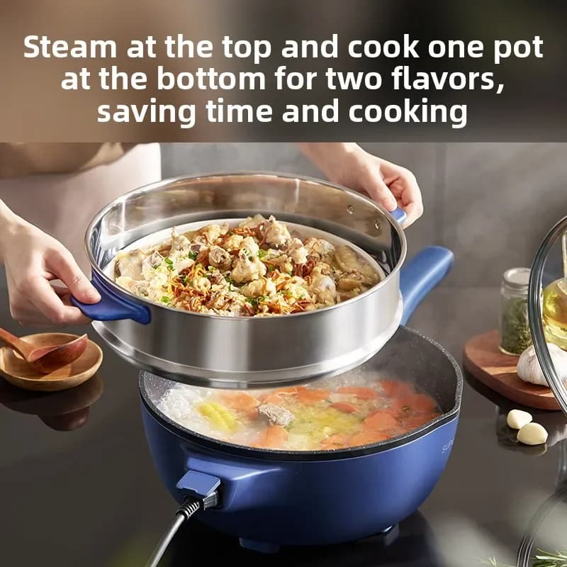 Multi-function electric pan for domestic use plug-in electric non-stick pan