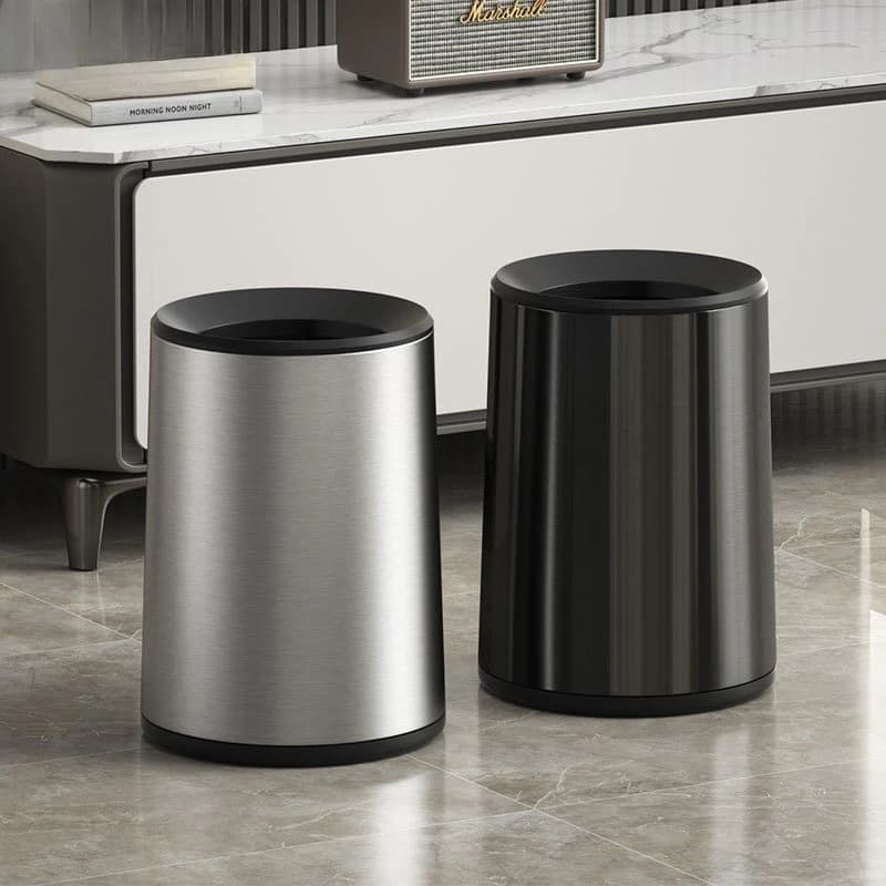 Hotel Tapered Trash Can Double Layer Waste Basket for Living Room Open Top Direct Throw Garbage Bin Creative Storage Buckets