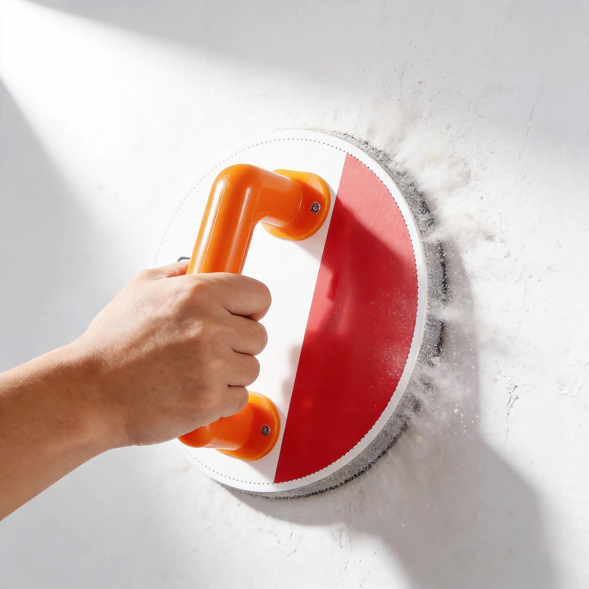 9-inch 220mm Handle Grinding Tool Disc Wall Polishing Tool Sandpaper Holder Flat Back Velvet Self-adhesive Velcro Abrasive Tool