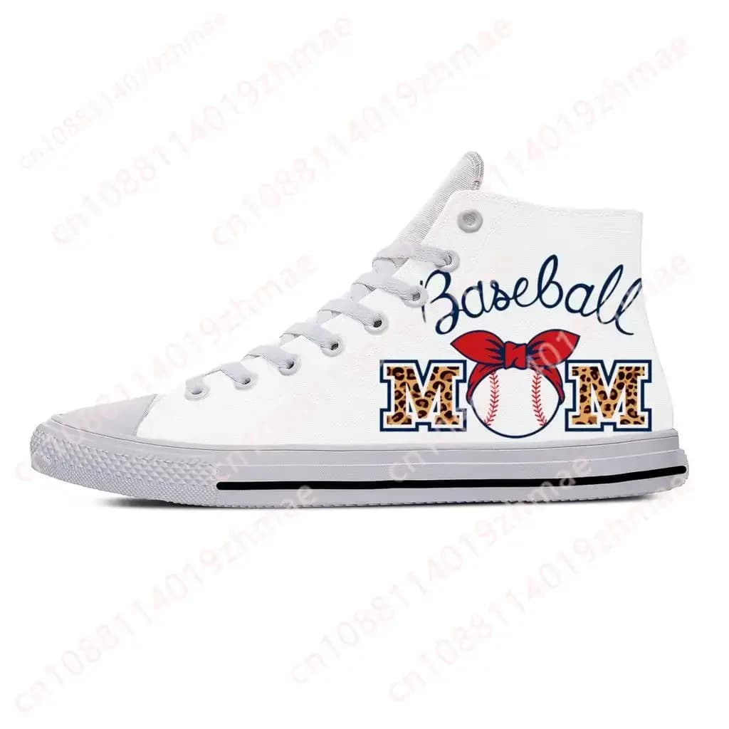 BASEBALL MOM Scarpe da corsa in tela con stampa 3D, scarpe leggere e traspiranti, sneakers alte, scarpe casual da uomo, donna, adolescente