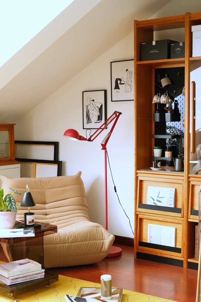 Floor lamp three-fold robotic arm adjustable study desk lamp