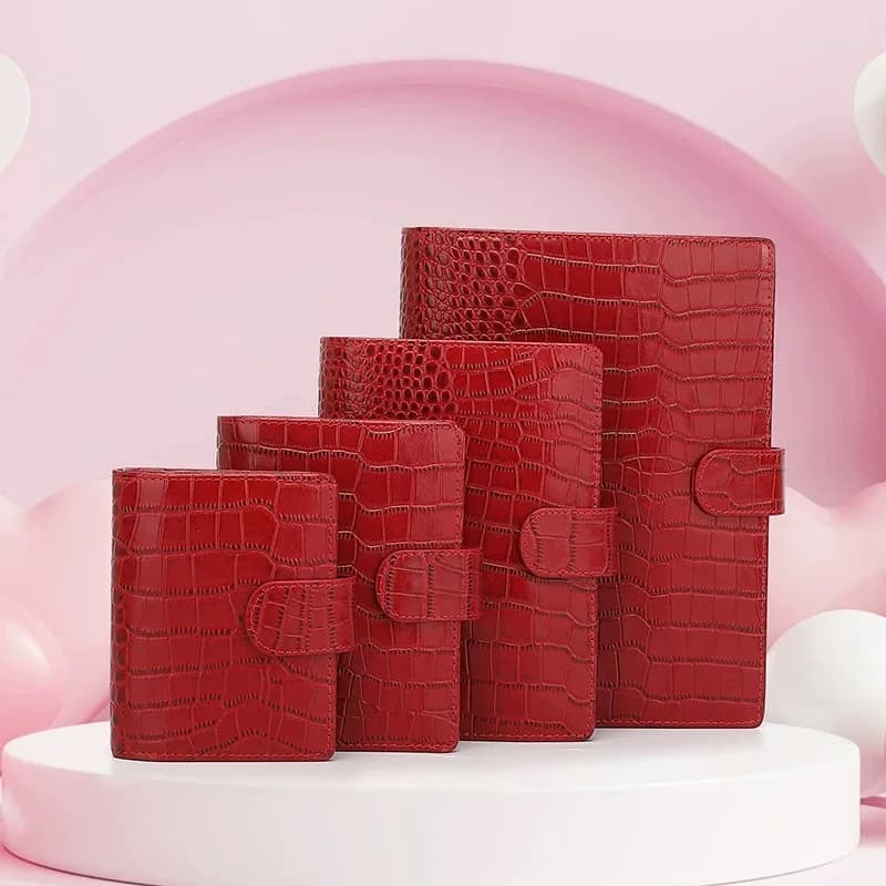 Yiwi Red A8 A7 A6 A5 Agenda in vera pelle, organizer, diario di viaggio, agenda, quaderno con tasca per soldi
