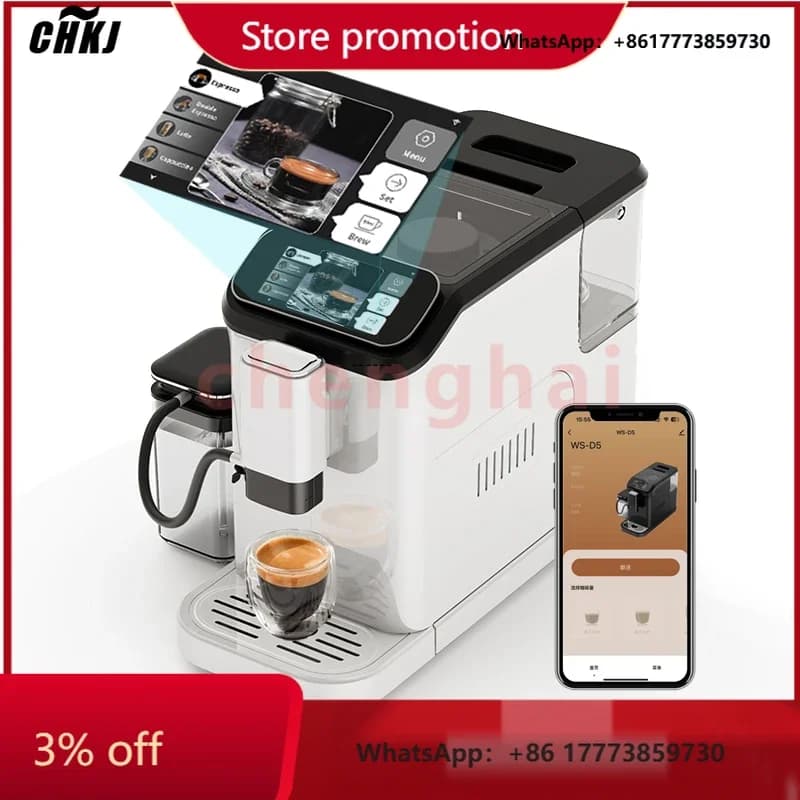 CHKJ for Cappuccino Super Automatic Espresso Coffee Maker Fully Automatic Coffee Machine With Milk