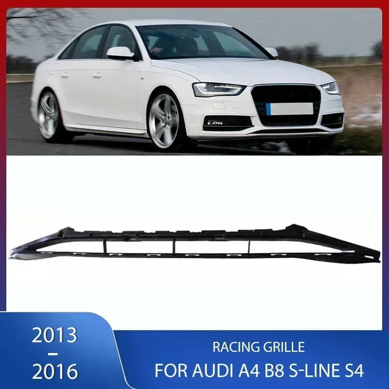 Front bumper grill Racing Grill Cover Spoiler lower lip diffuser for Audi A4 B8 S-Line S4 2013 2014 2015 2016