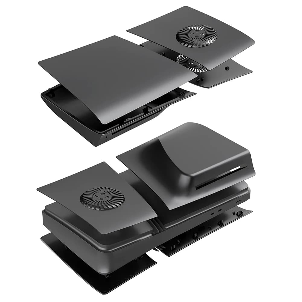 Piastre di copertura Custodia protettiva antipolvere con guscio rigido in ABS con ventola di raffreddamento per PS5 Pro Playstation 5 Pro Disco/console digitali