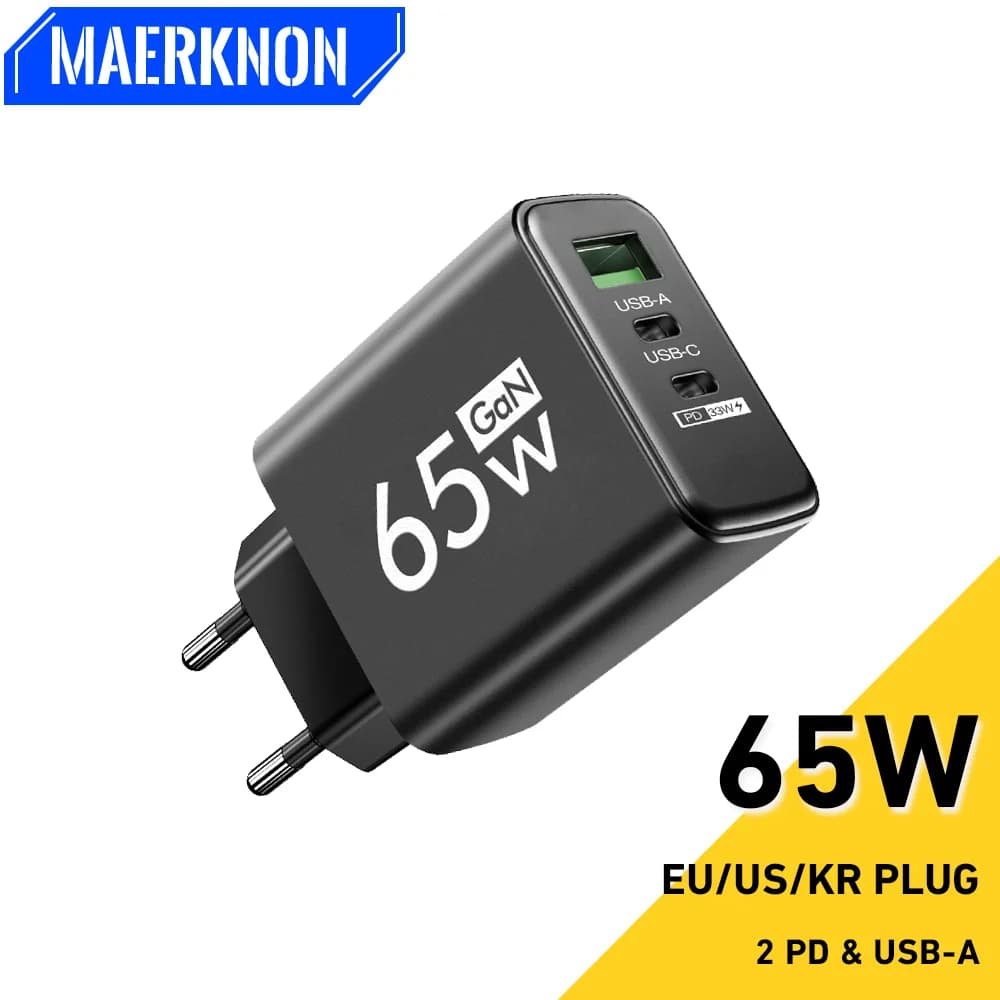 Total USB C Charger from 65 W Quick Charging USB Type C Charger PD Quick Charging Cell Phone Adapter for iPhone Xiaomi Huawei for phone