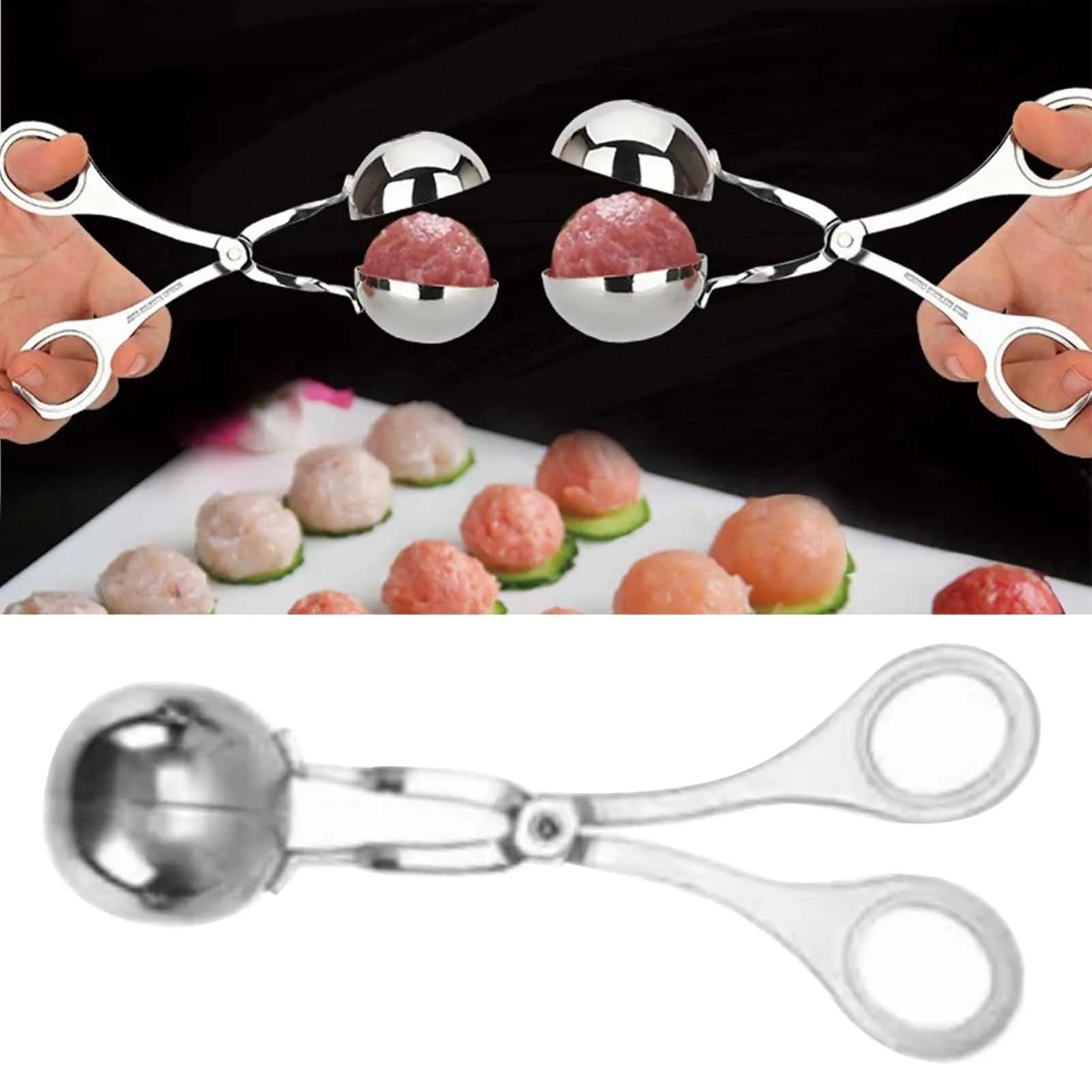 Macchina per polpette in acciaio inossidabile 304 ad alta resistenza, sicura, facile da pulire, paletta multiuso per polpette da carne da cucina