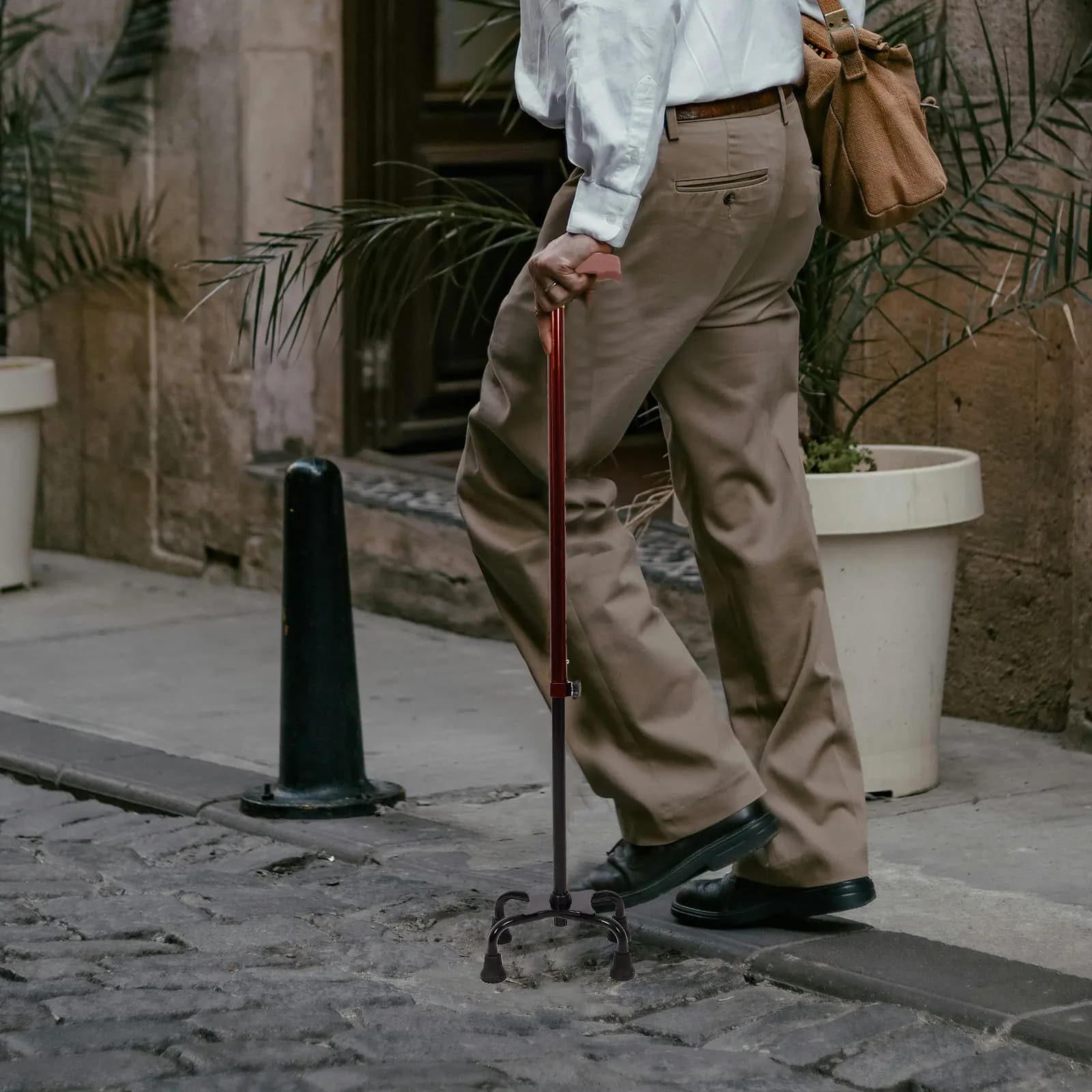 Bastone da Passeggio in Lega di Alluminio Smontabile, Ergonomico e Antiscivolo per Anziani, Escursionismo, Campeggio e Arrampicata
