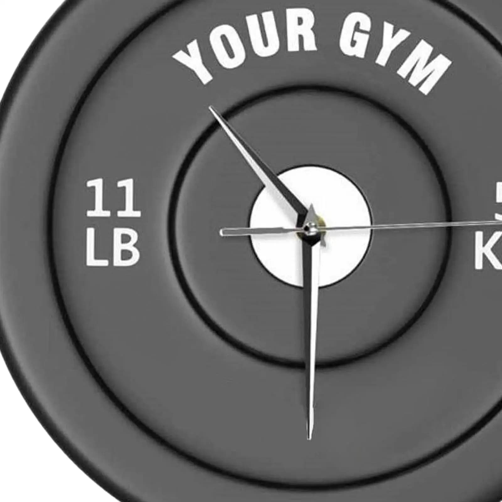 Orologio da Parete a Forma di Bilanciere, Orologio da Palestra, Elegante e Silenzioso, 30cm, Rotondo, per Fitness e Bodybuilding