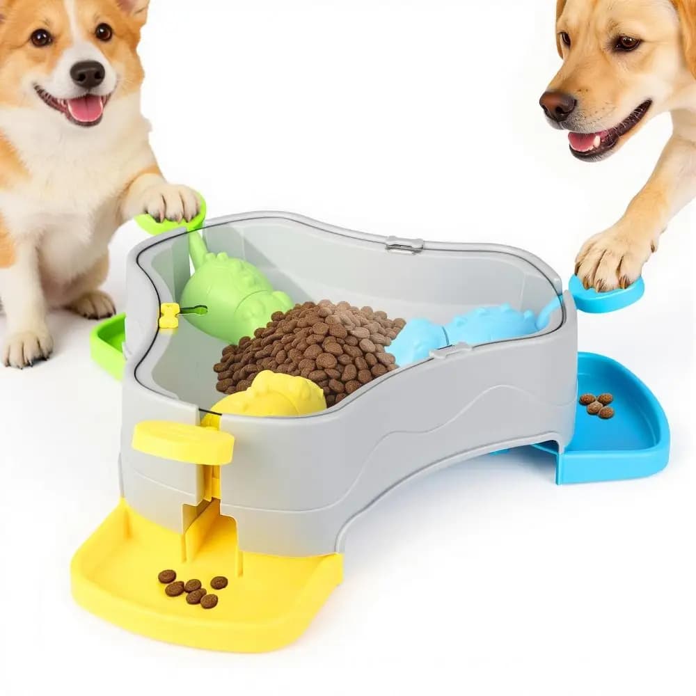 Press Design Pet Treat Dispenser Interactive Feeding Puzzle Training Dog Slow Feeder Slow Eating Food Grade Food Leakage Toy