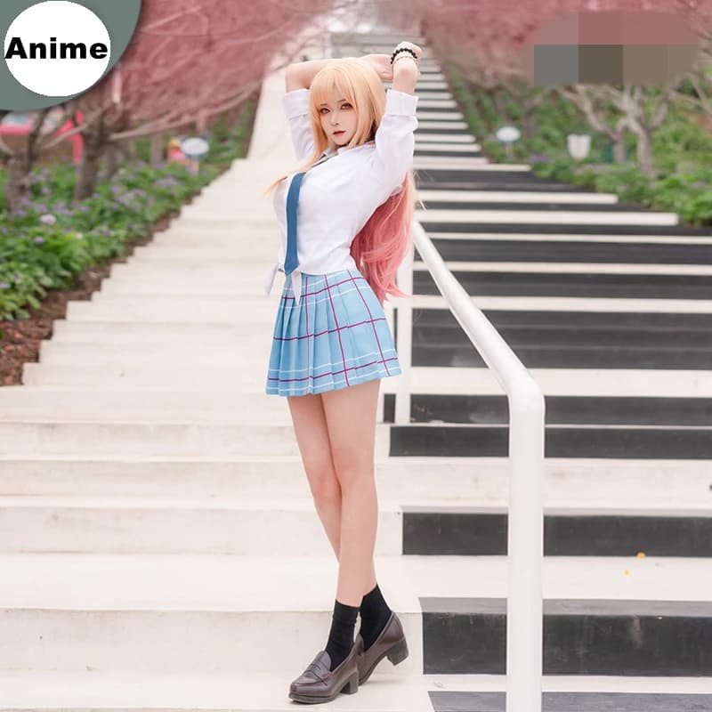 New Anime My Dress-Up Darling Kitagawa Marin costumes Cosplay gojaki Wakana JK uniform schoolgirl Halloween dress tie socks belt