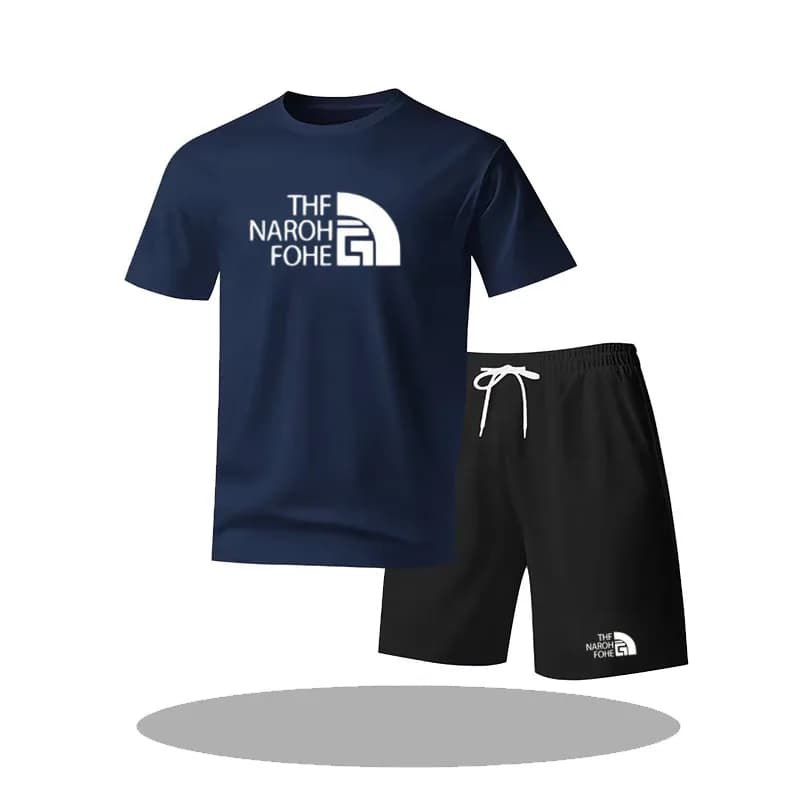 Summer Fashion Casual Brand Men's Sportswear Breathable Quick-drying Shirt, Shorts, Two-piece Set Of New Tennis Training Clothes