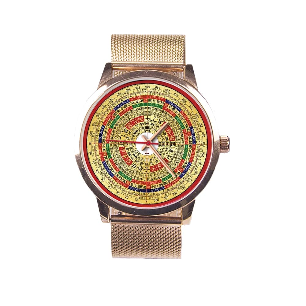 Men's Rose Gold Watches Free Shipping Silver Gift Taoist Compass Quartz Wrist Watch Fashion Black Magic Taoist Tool