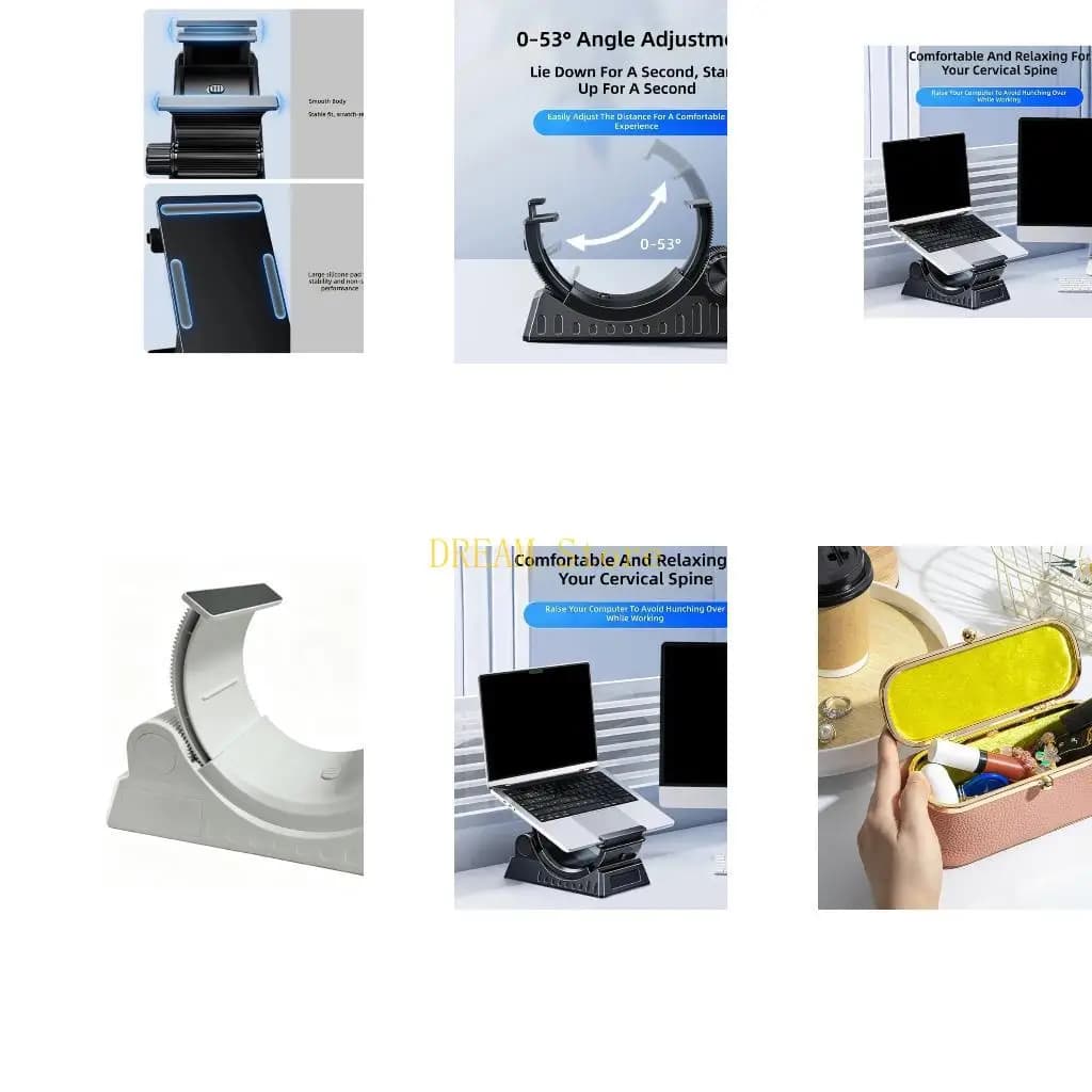 Laptop Device Stand for Laptop or Pad Device with ABS Construction, Knob Control, and Underside Clearance Best Sale