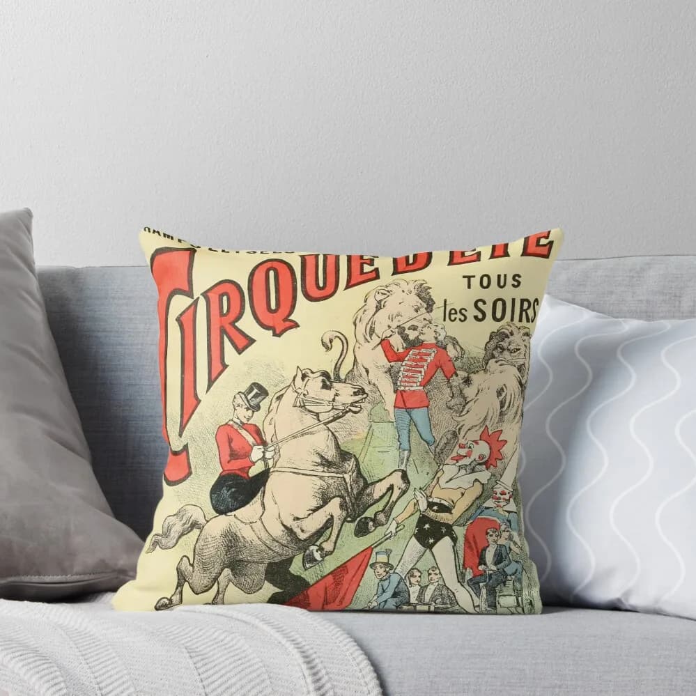 Vintage French Circus Poster Shooting cushion Luxury sofa cushions Embroidered pillow lining pillow cushion