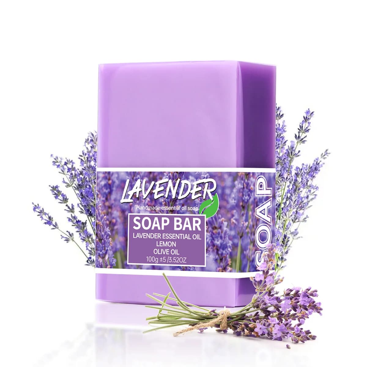 100g di olio di lavanda fatto a mano con glicerina, sapone per il corpo, sapone per il viso, pulizia profonda, sapone sbiancante con miele, curcuma, rosa