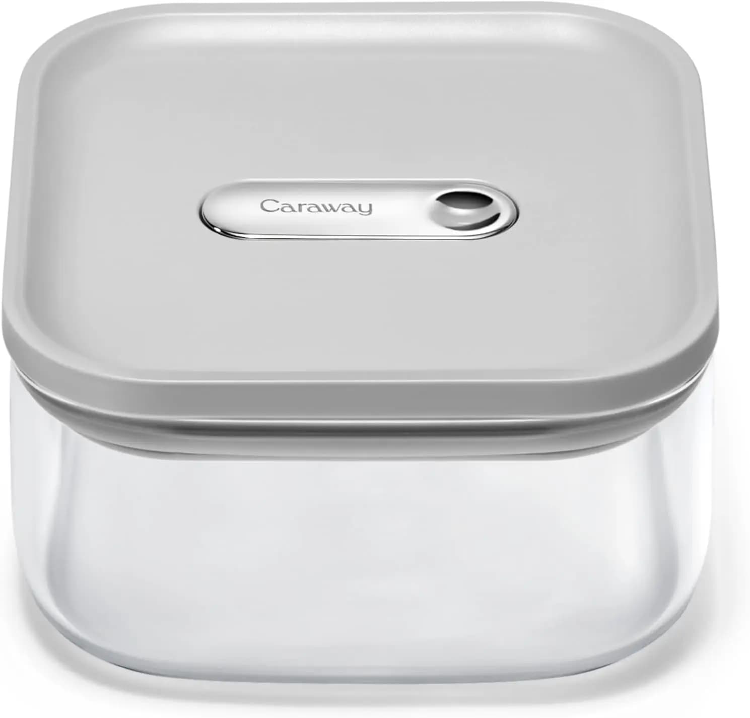 Contenitore in Vetro Ermetico per Alimenti da 1qt con Coperchio - Senza BPA, Impilabile per Prodotti Secchi, Grigio