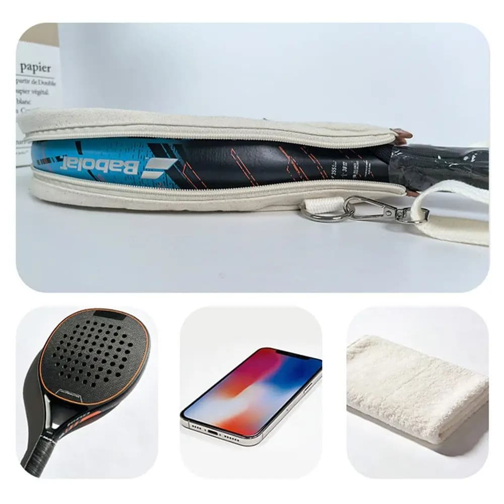 EVA Shockproof Tennis Padel Racket Bag Adjustable Shoulder Strap Portable Lightweight Tennis Racket Storage Carry Bag