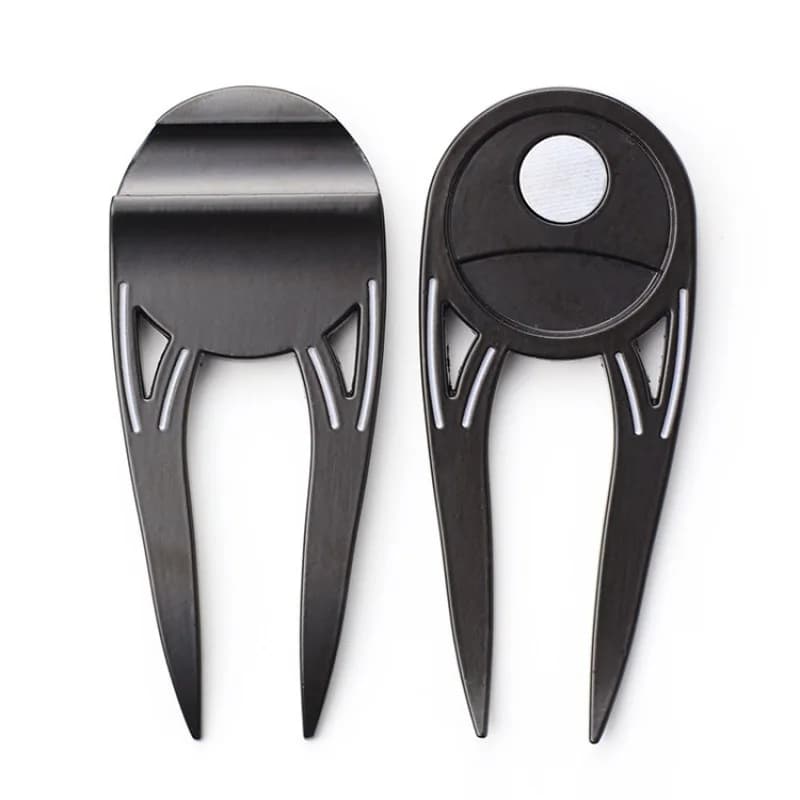 1 Pc Golf Greens Fork Turf Repair Tools Golf Divot Tool Position Marker Outdoor Sports Metal Durable Golf Accessories Supplies