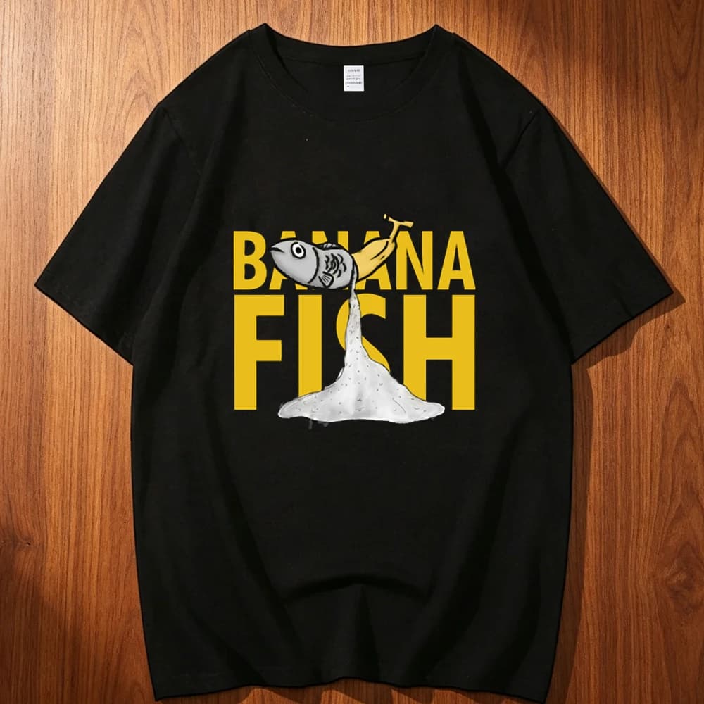 Banana Fish cotton tshirt men harajuku Colorful Grunge Graphic Punk Classic top tees Gothic Pop Culture Psychedelic Colorful