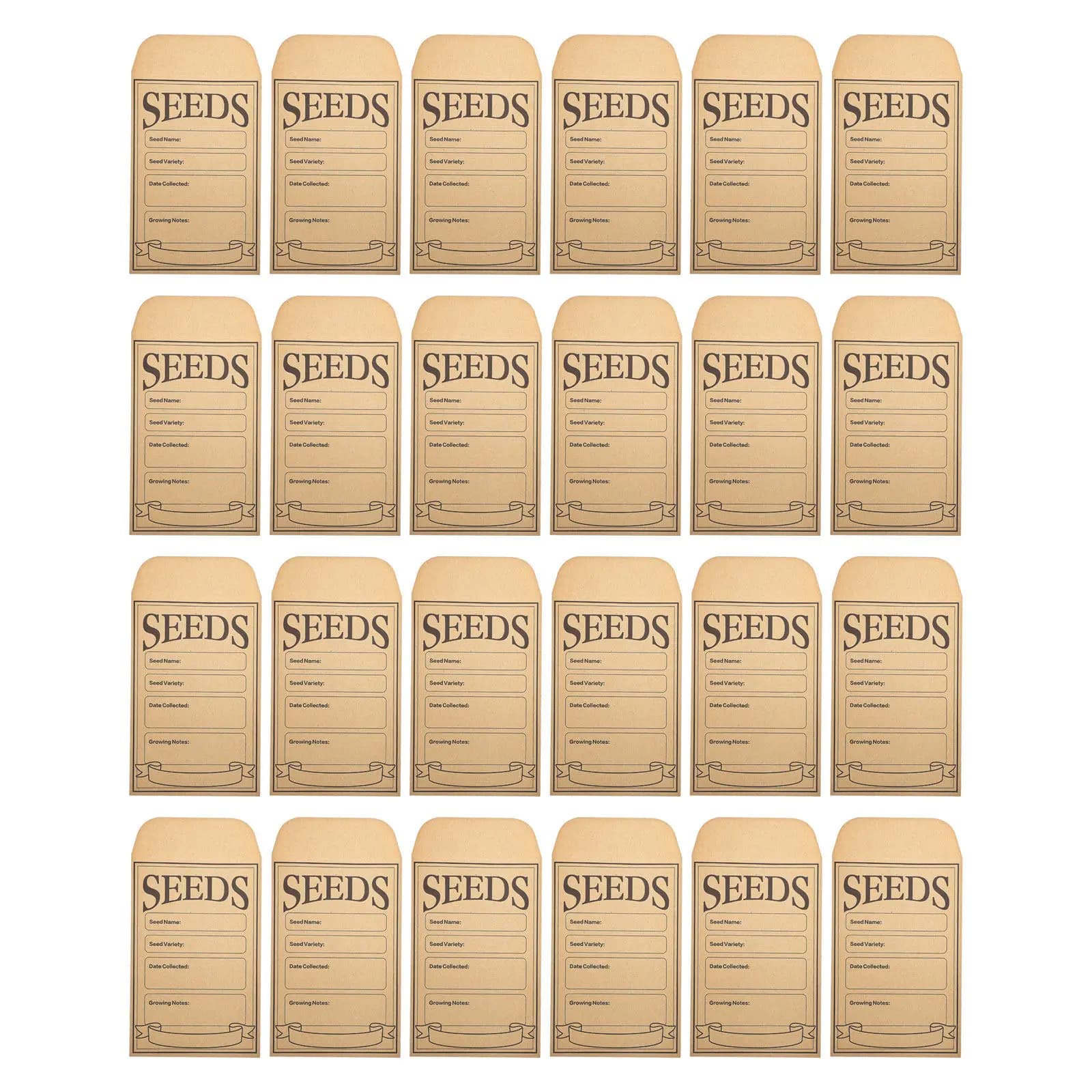 50 Bustine per Semi in Carta Kraft, Mini Sacchetti Autosigillanti per Conservazione di Semi di Fiori, Verdure e Organizzazione Monete