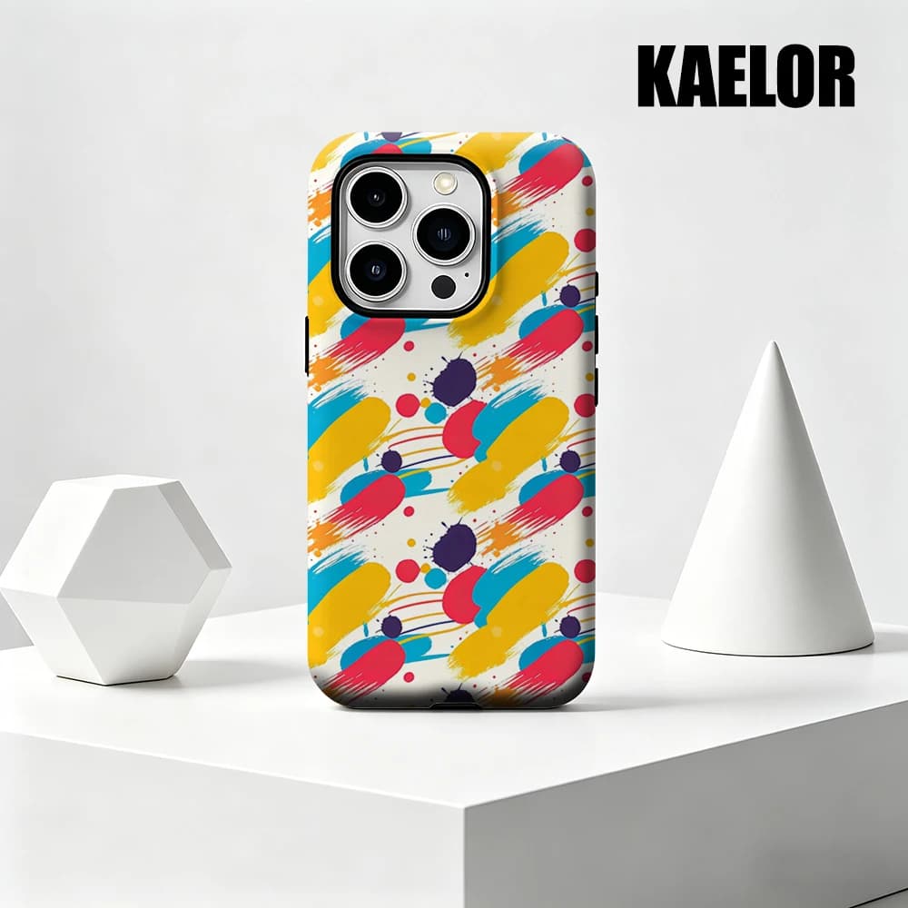 Custodia Kaelor opaca per MagSafe per iPhone 17 16 15 14 Plus Pro Max, antiurto, in PC rigido, colore primario, effetto pennello, Pop Cover