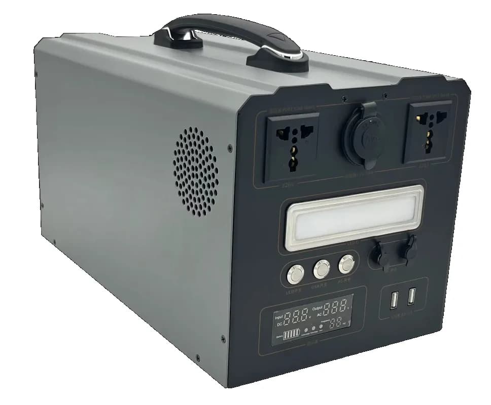 Stazione di energia solare portatile da 1,5 kW per campeggio domestico e all'aperto con batteria esterna e sorgente di pannelli solari