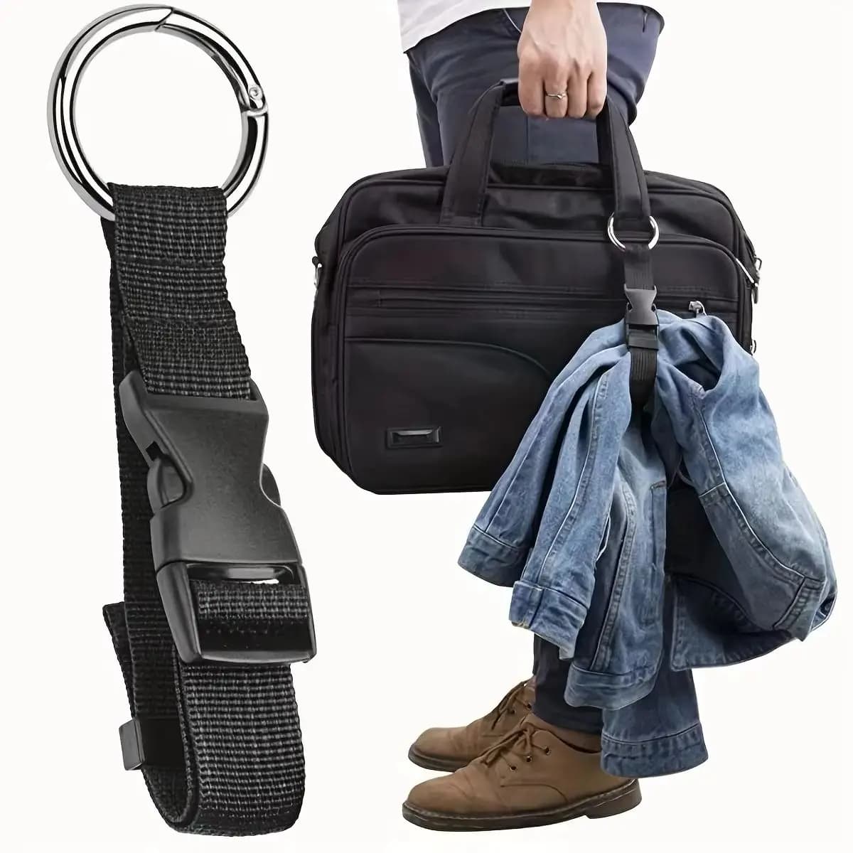 1Pc Luggage Fixed Strap Backpack External Strap Portable Strap With Release Buckle Add-A-Bag Luggage Strap Belt Jacket Holder