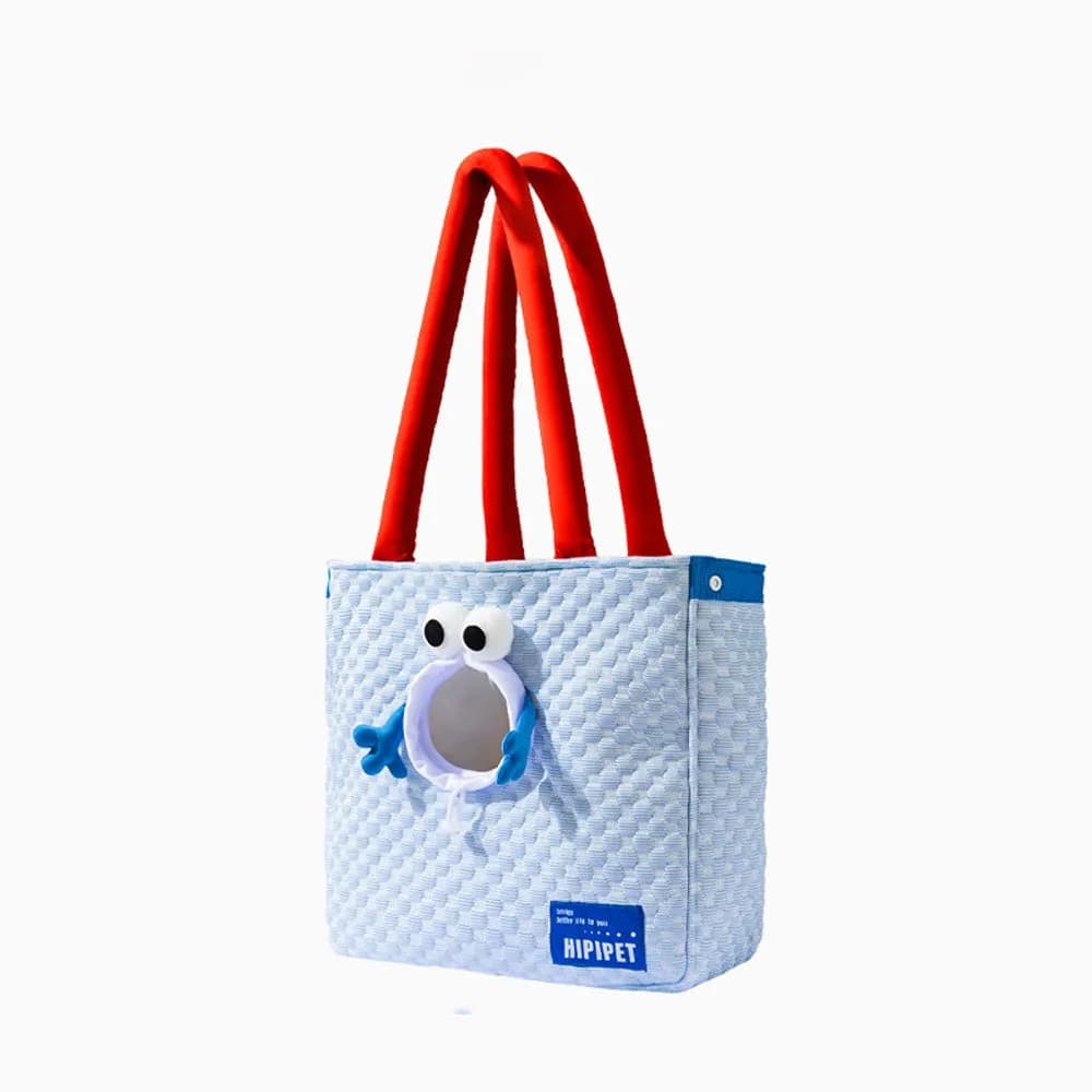 Borsa a Tracolla Portatile Estiva per Cuccioli, Trasportino Traspirante e Carino, Comoda Borsa da Viaggio Anti-Fuga per Animali Domestici