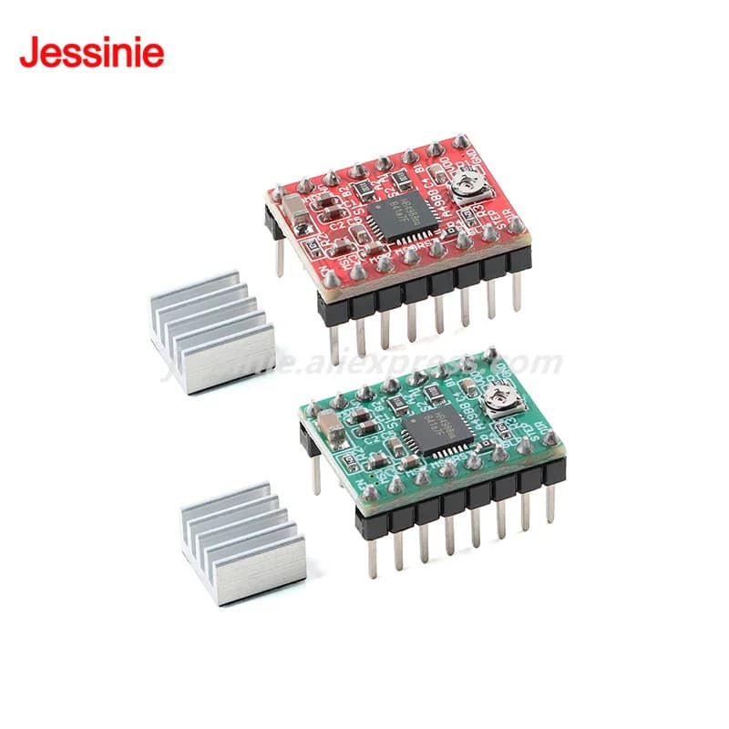 10 pz/1 pz A4988 modulo driver motore passo-passo scheda driver accessori stampante 3D con dissipatore di calore