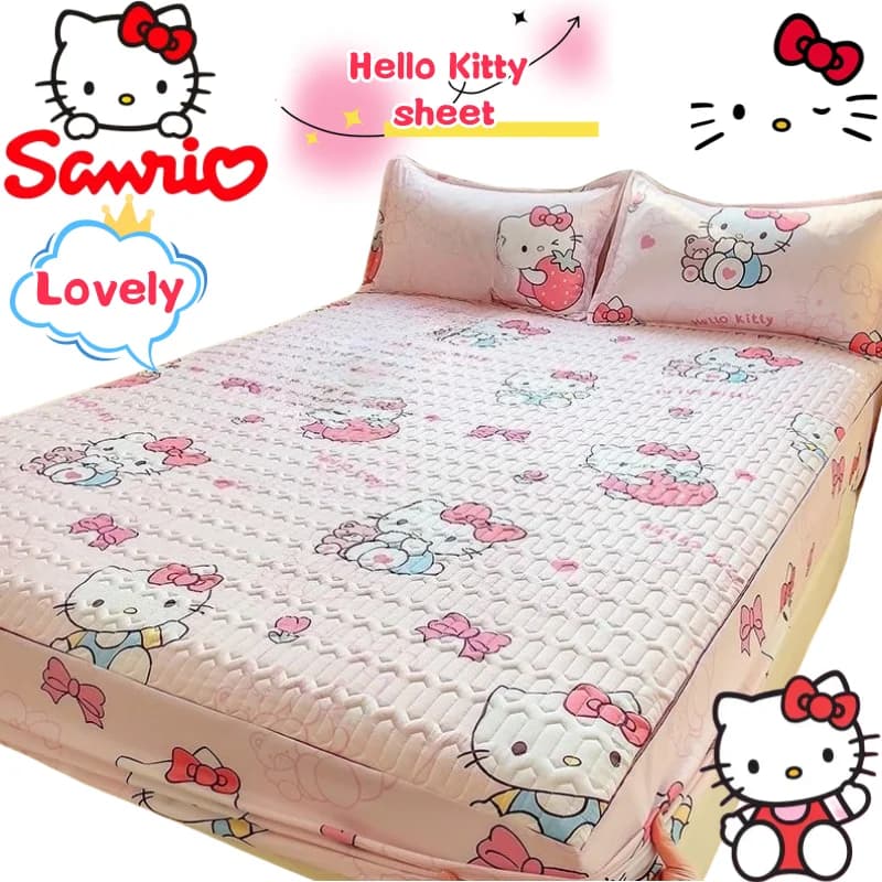 Sanrio Hello Kitty Federa all-inclusive bed cover washable in washing machine for the high value creative DIY digital printed house