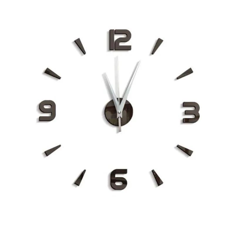 Orologio da parete a specchio digitale acrilico Orologio da quarto muto fai-da-te per soggiorno Camera da letto Sfondo Decorazione da parete Adesivo a specchio Decalcomania d'arte