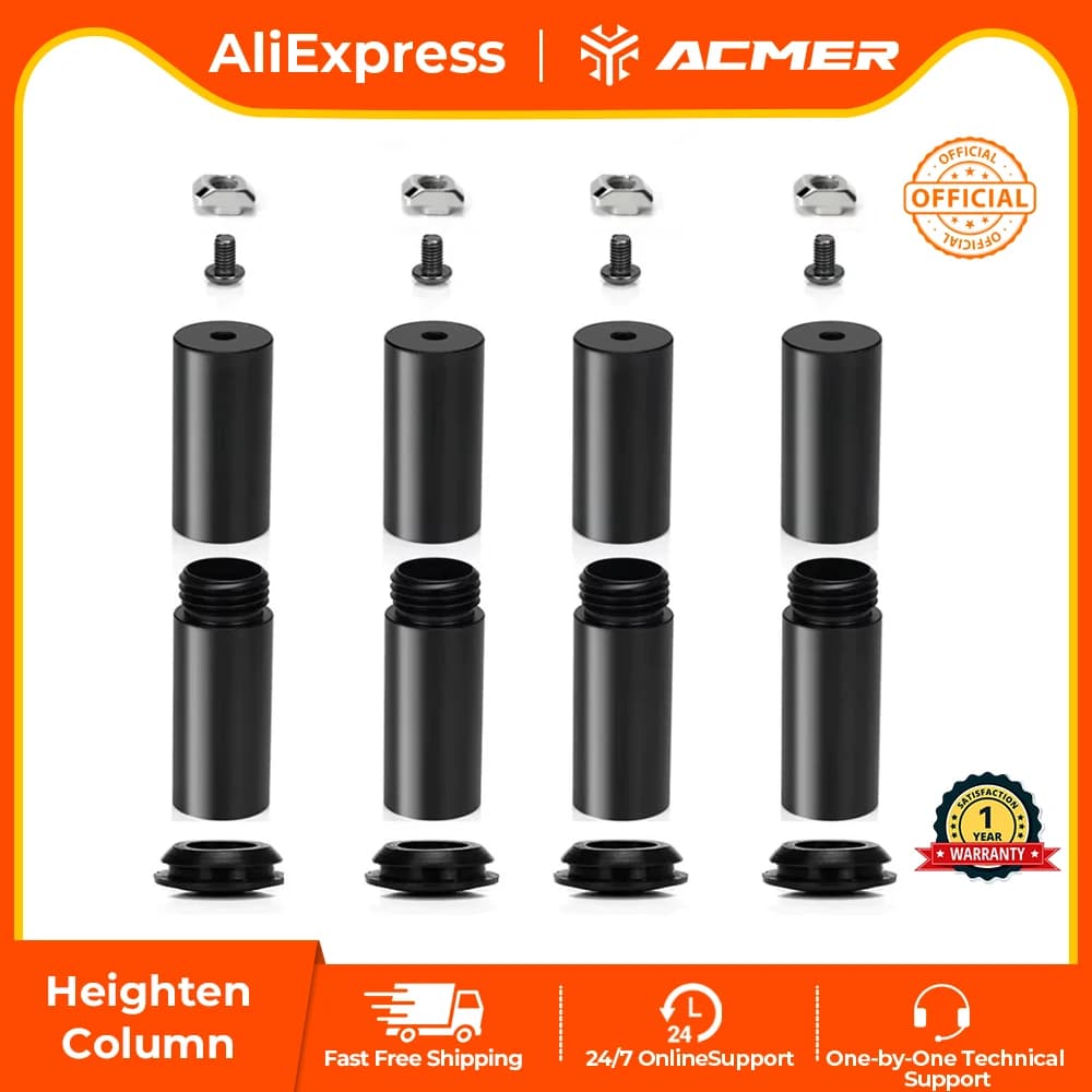 ACMER Expansion Kit for Column Laser Engraving, Metal Rise Set for Rotating Module Y P1 P2 P1 S PRO
