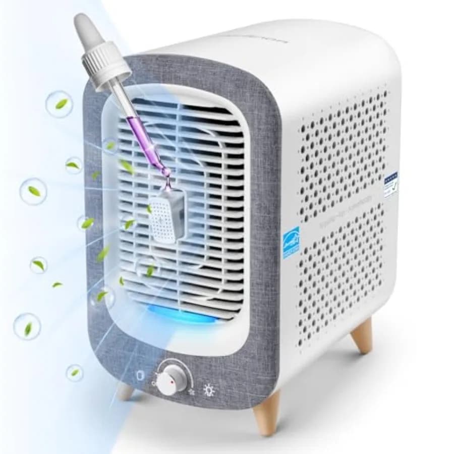 Purificatore d'aria Jafanda per casa e camera da letto, 780 piedi quadrati, con filtro HEPA e carbone attivo, spugna profumata e luce notturna per S