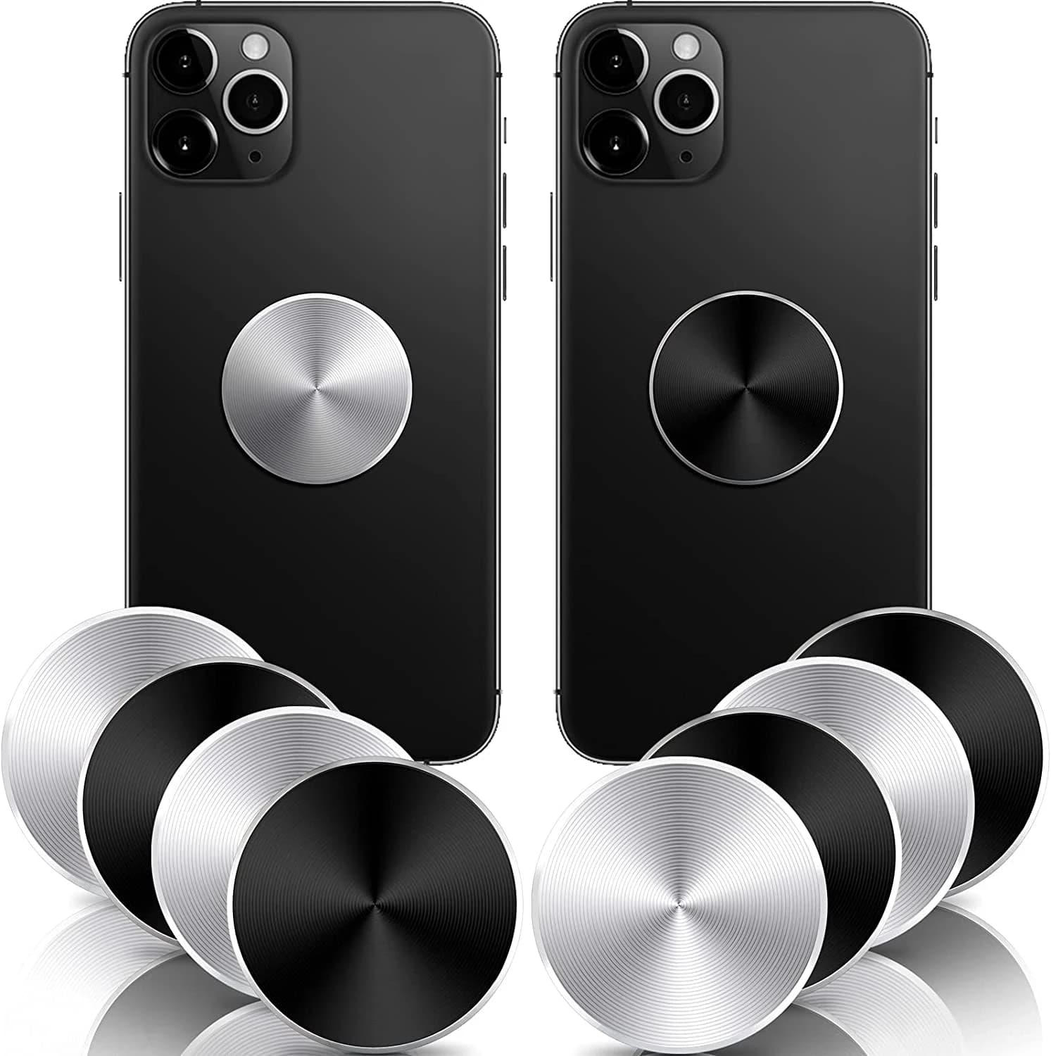Disco magnetico in lamiera metallica per supporto magnetico per telefono per auto Adesivo universale in lamiera di ferro con forte magnete per supporto per telefono cellulare