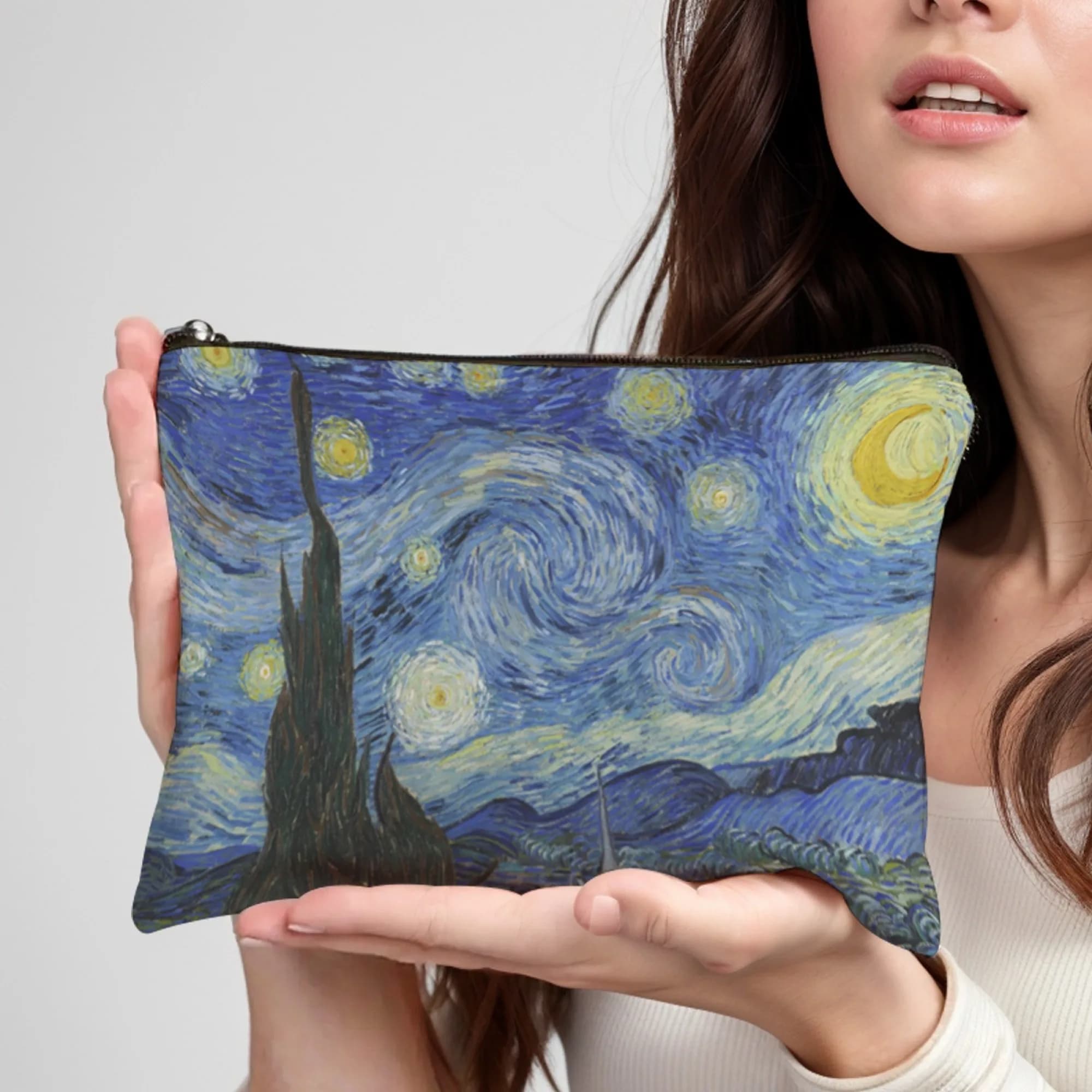 Van Gogh Starry Sky Borsa per cosmetici Borsa per cosmetici Borsa per cosmetici Borsa per trucco da donna alla moda Borsa per organizer per trucco da viaggio Astuccio per matite