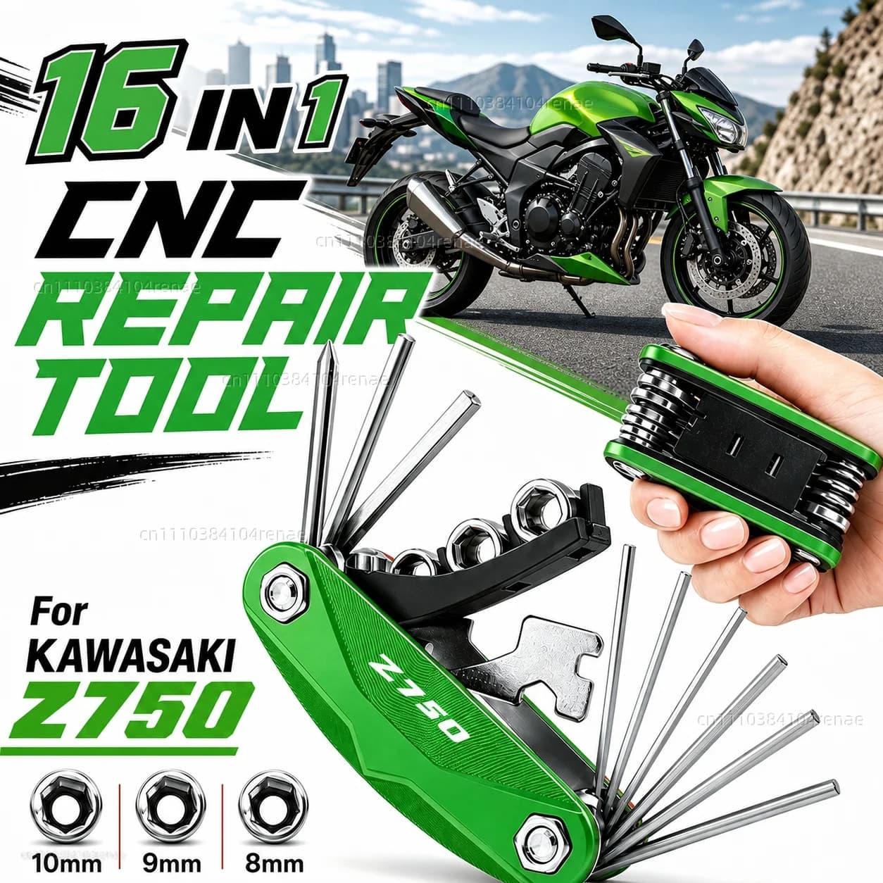 For Kawasaki Z 750 z750 Z750R Z750S Motorcycle Tool Repair Kit Multifunctional Screwdriver Wrench Hex Key Set Portable Bike