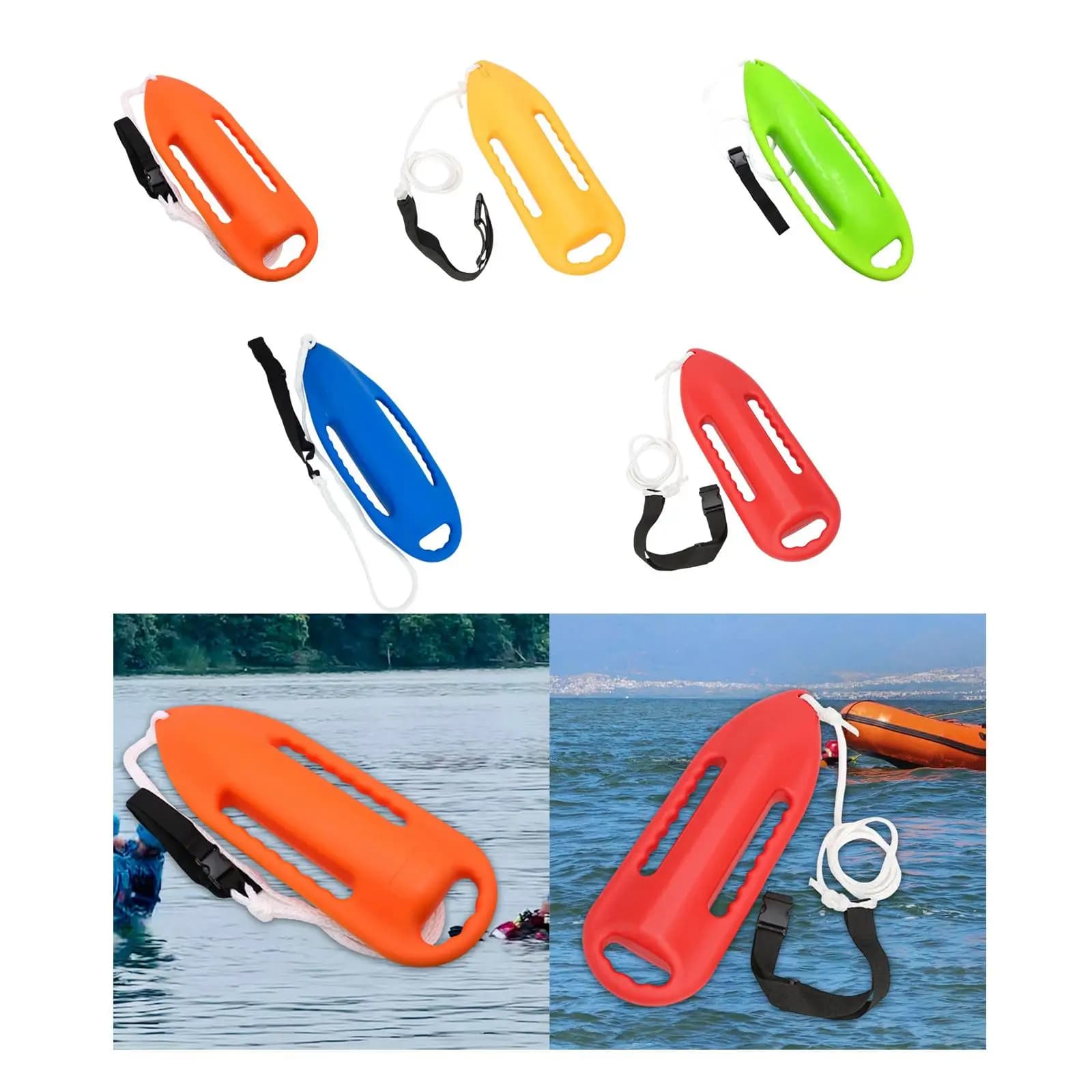 Portable floating device for survival swimming buoy with life belt for kayaking, snorkeling, rafting, floating pool