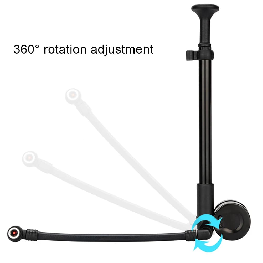Pompa per Ammortizzatori MTB 300PSI con Valvola Schrader, Gonfiatore Portatile ad Alta Pressione per Sospensioni Anteriori/Posteriori di Mountain Bike