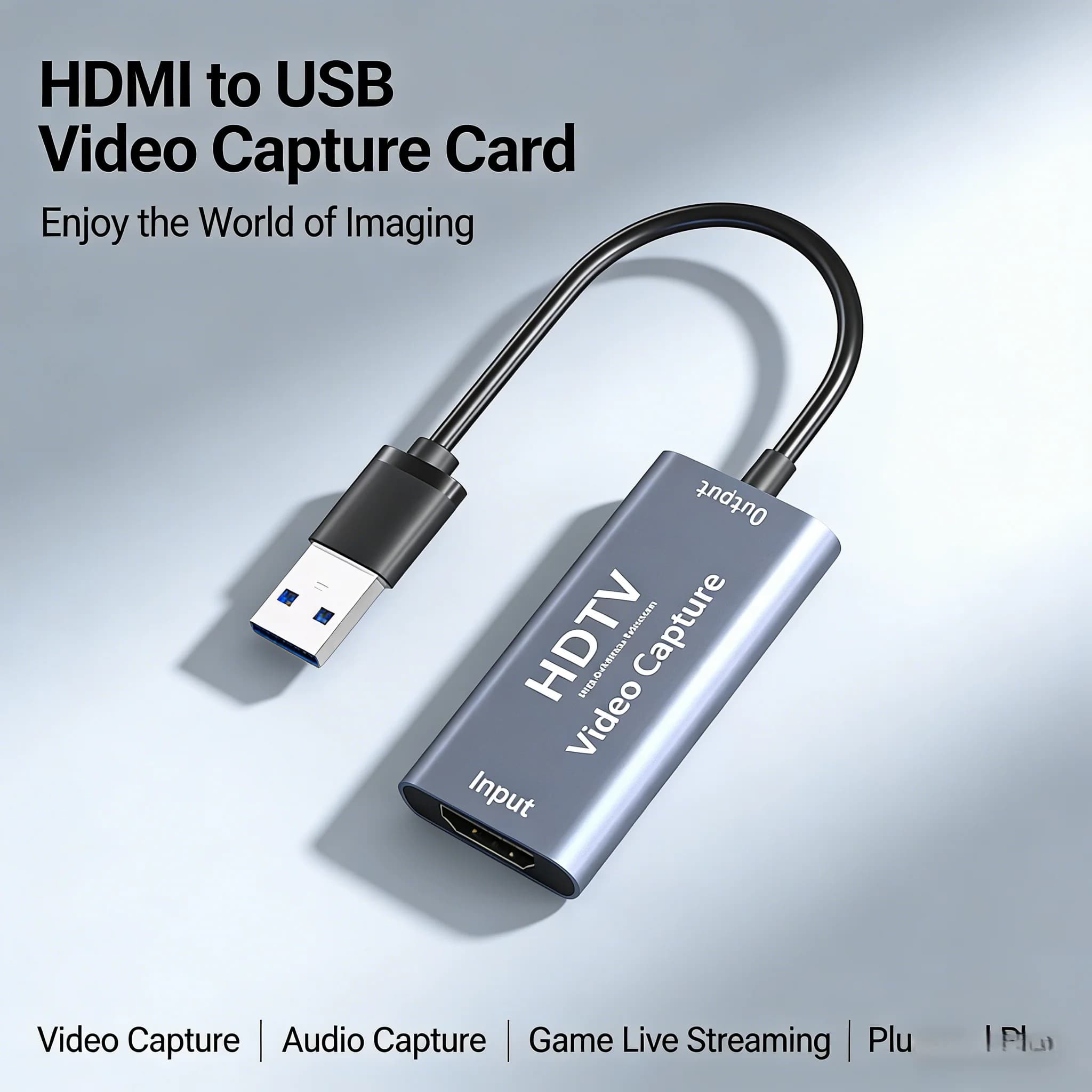 Scheda di acquisizione video HDMI USB 3.0 con ingresso 4K e uscita 1080P 60Hz per streaming, registrazione, gaming, telecamera e trasmissione live