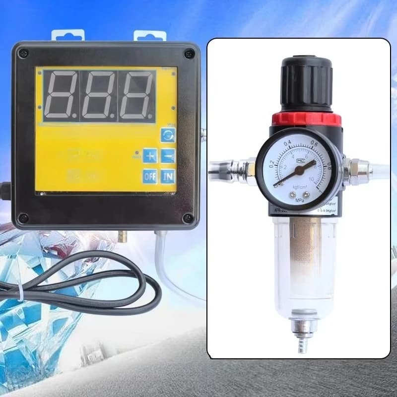 Gonfiatore per pneumatici per auto completamente automatico con pompa di gonfiaggio automatica per pressione pneumatici con manometro a parete per la cura dell'auto