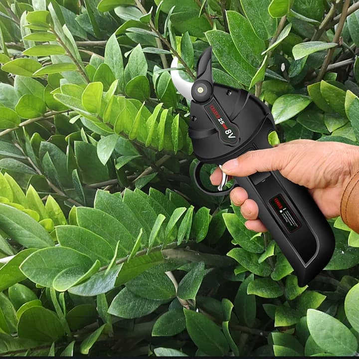 Forbici Elettriche Super Leggere da 600 Grammi, Cesoie Elettriche da Giardino 8V 25mm con Scatola di Conservazione