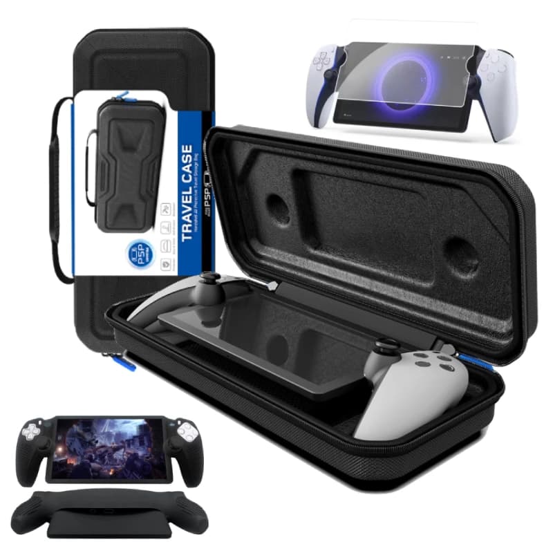 Set di custodie da trasporto per portale PS5 con custodia protettiva e kit di accessori per giochi con protezione per lo schermo per Sony PlayStation Portal